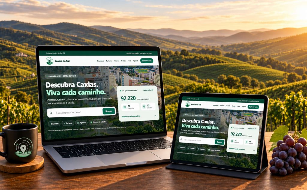 Caxias do Sul no Radar-RS: o portal que reúne empresas, turismo e dados da cidade em um só lugar