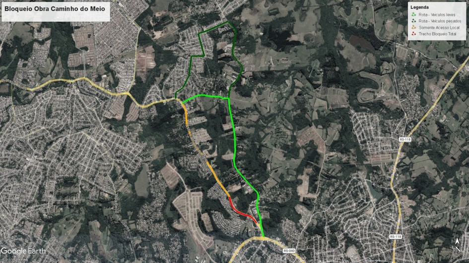Obra de duplicação da Estrada Caminho do Meio causará bloqueio em trecho da via entre sexta (23) e sábado (24)