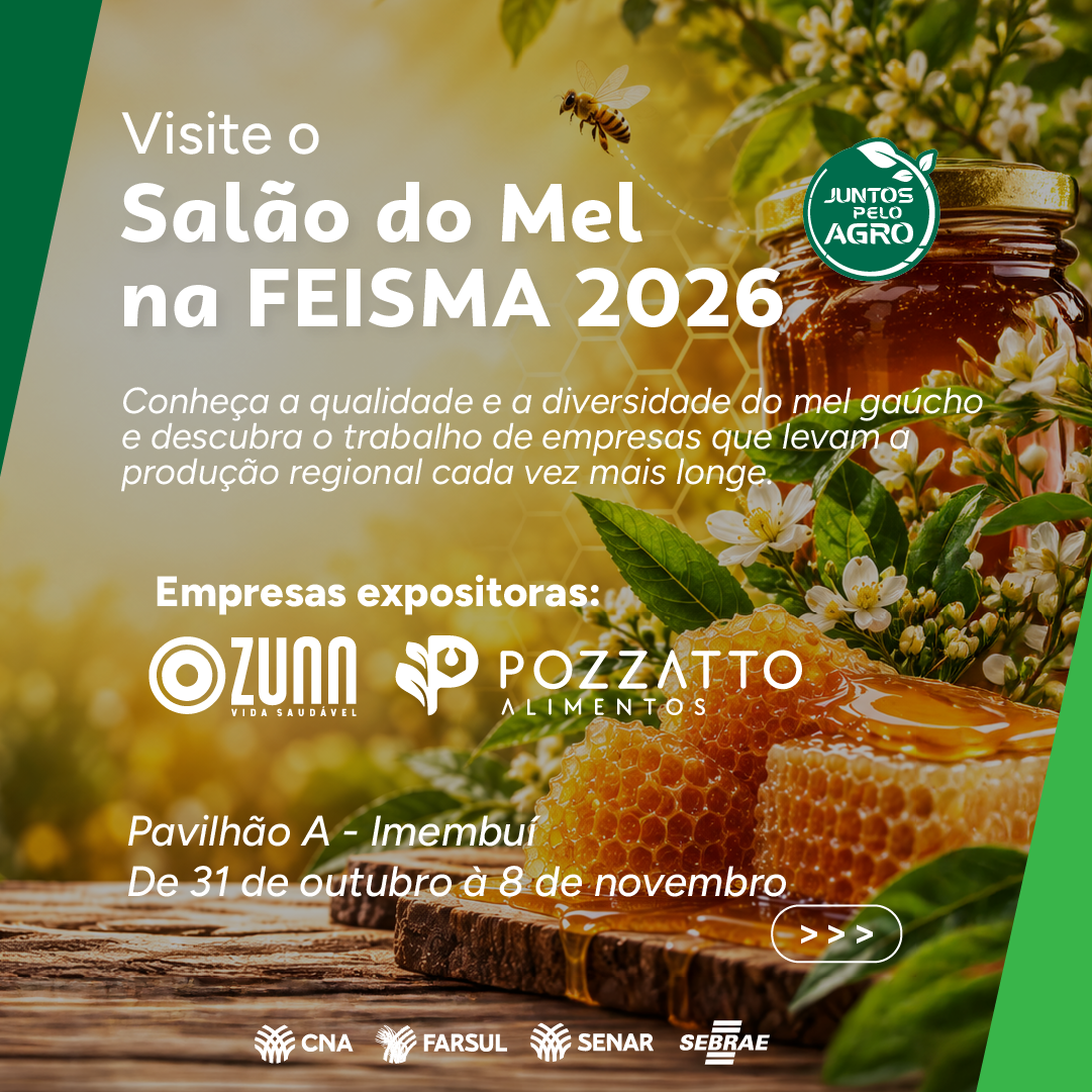 Sebrae RS apoia agroindústrias de mel na conquista de mercados e na expansão das exportações