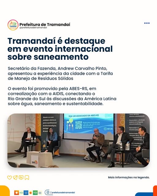 TRAMANDAÍ É DESTAQUE EM EVENTO SOBRE SANEAMENTO BÁSICO
