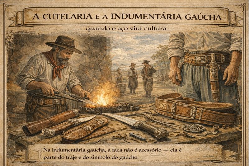 A cutelaria e a indumentária gaúcha: quando o aço vira identidade cultural